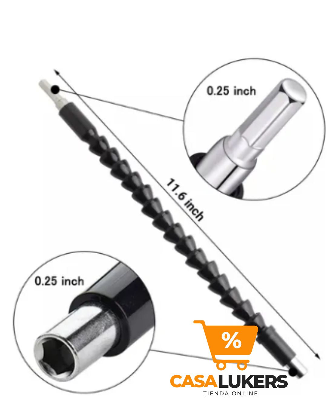 EXTENSION FLEXIBLE PARA TALADRO